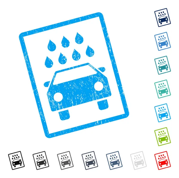 Araba duş simgesi kauçuk filigran