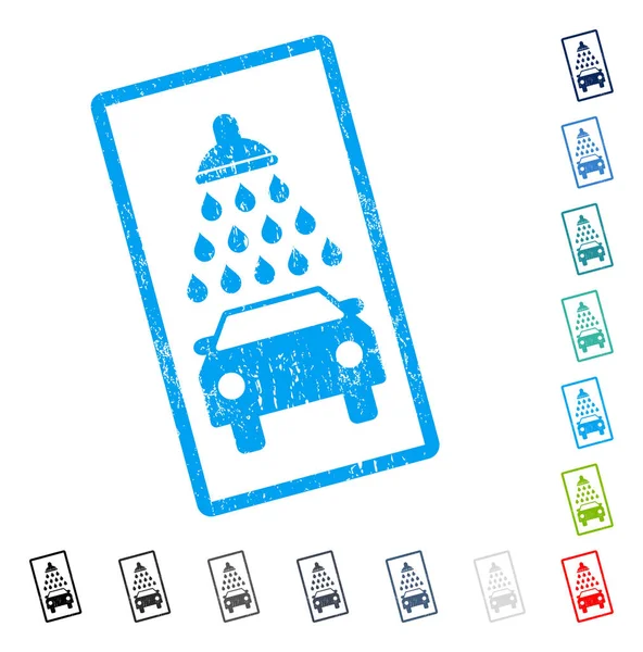 Araba duş simgesi kauçuk filigran