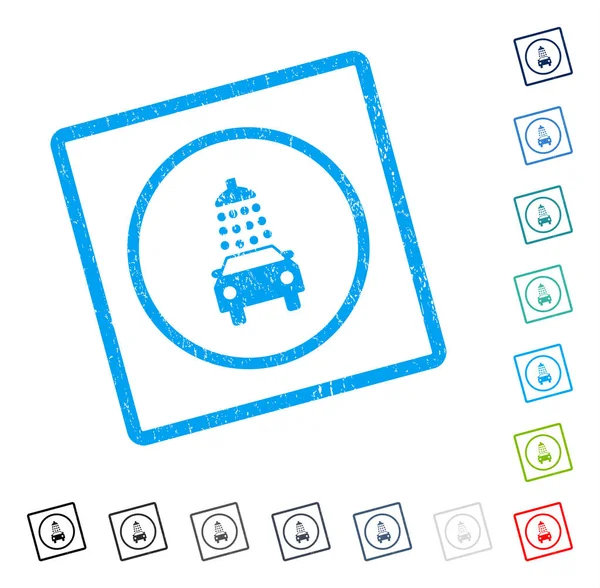 Oto yıkama simgesi kauçuk filigran