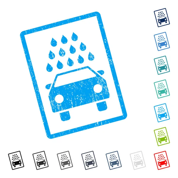 Oto yıkama simgesi kauçuk filigran