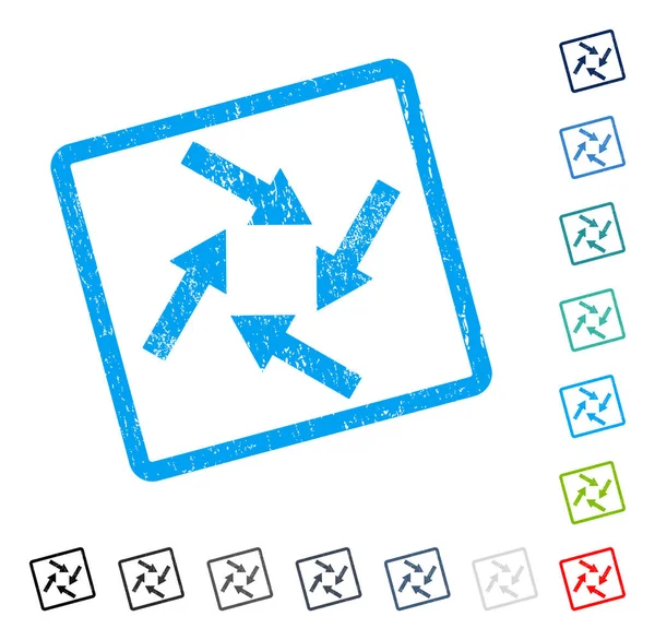 Merkezcil okları simge kauçuk filigran