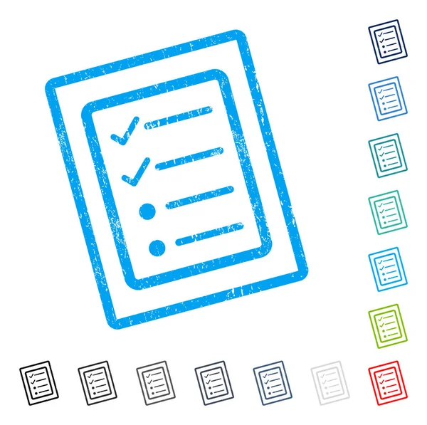 Denetim listesi sayfa simgesini kauçuk filigran