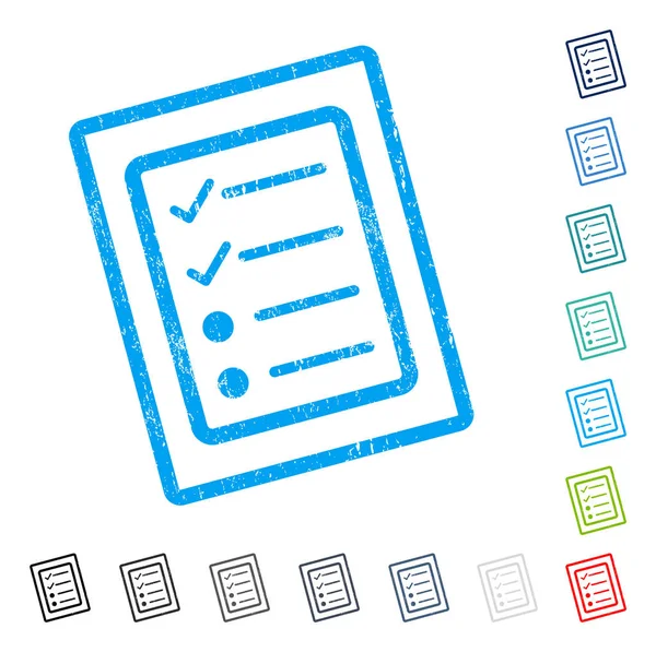 Denetim listesi sayfa simgesini kauçuk filigran