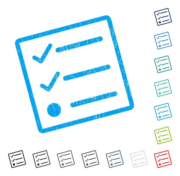 Denetim listesi simgesini kauçuk filigran