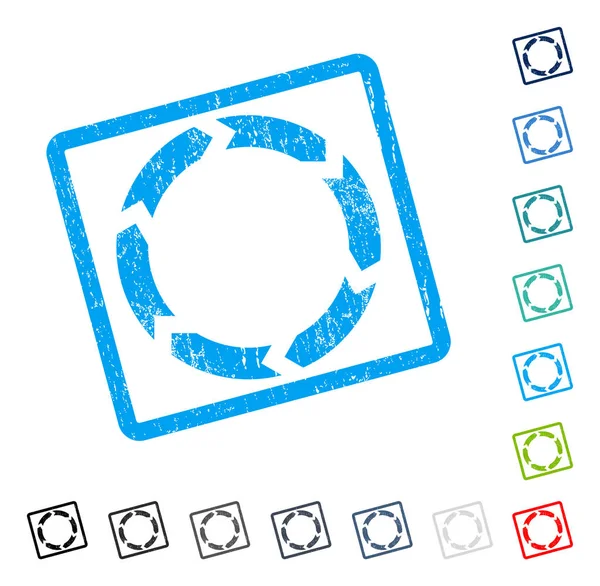 Dolaşım simgesi kauçuk filigran