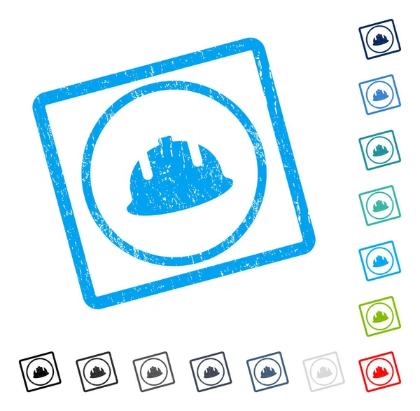 İnşaat kask simgesi kauçuk filigran