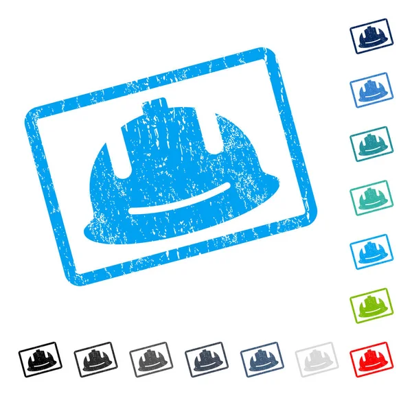 İnşaat kask simgesi kauçuk filigran