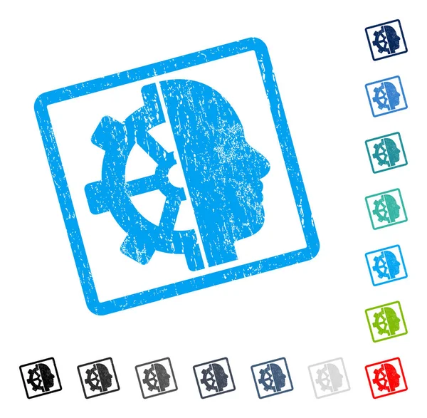 Cyborg dişli simgesini kauçuk filigran