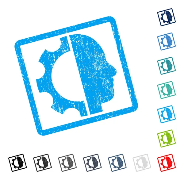 Cyborg dişli simgesini kauçuk filigran