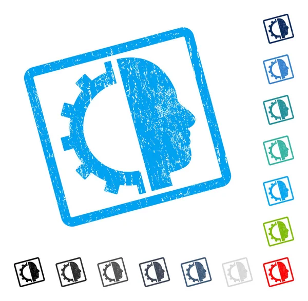 Cyborg dişli simgesini kauçuk filigran