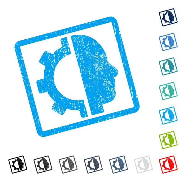 Cyborg dişli simgesini kauçuk filigran