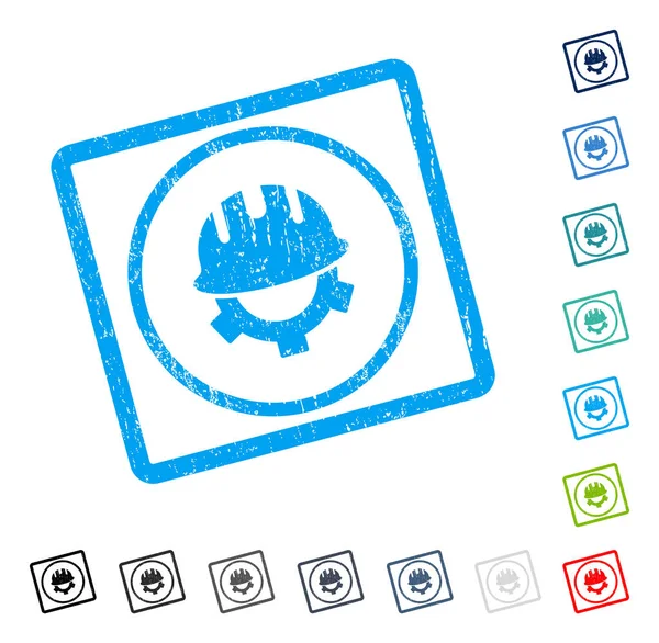 Geliştirme kask simgesi kauçuk filigran