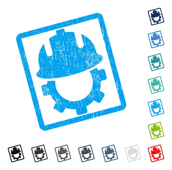 Geliştirme kask simgesi kauçuk filigran