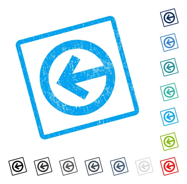 Yön sol simgesi kauçuk filigran