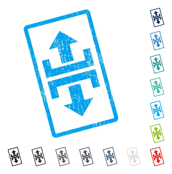 Düşey yönde simgesini kauçuk filigran bölmek