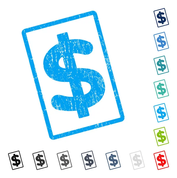 Dollar Icon Rubber Watermark — Stock Vector