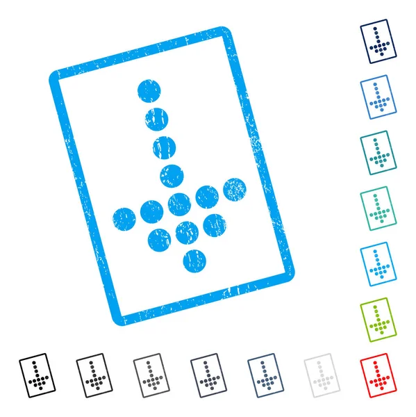 Noktalı ok simgesi kauçuk filigran aşağı