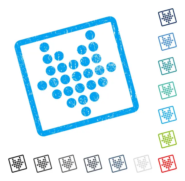 Noktalı ok simgesi kauçuk filigran aşağı