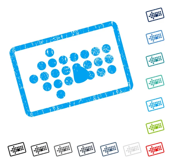 Noktalı ok sol simgesi kauçuk filigran