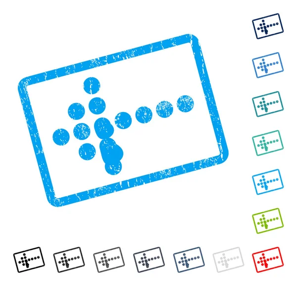 Noktalı ok sol simgesi kauçuk filigran