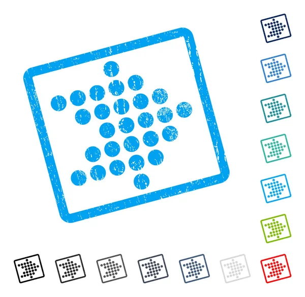 Noktalı ok sağ simge kauçuk filigran