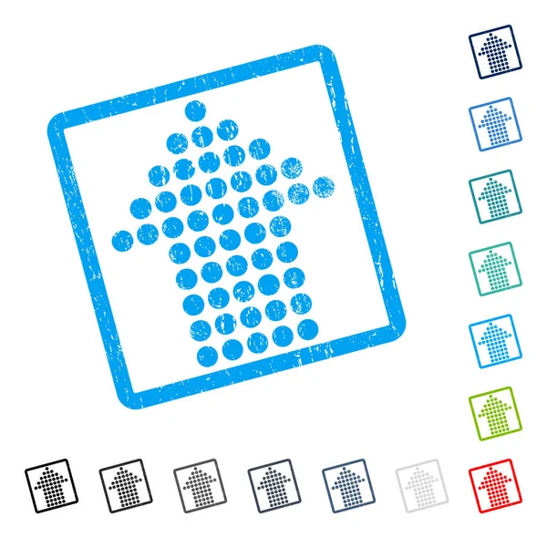 Noktalı ok simgesi kauçuk filigran yukarı