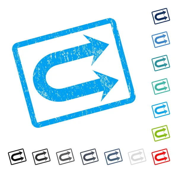 Çift sağ ok simgesi kauçuk filigran