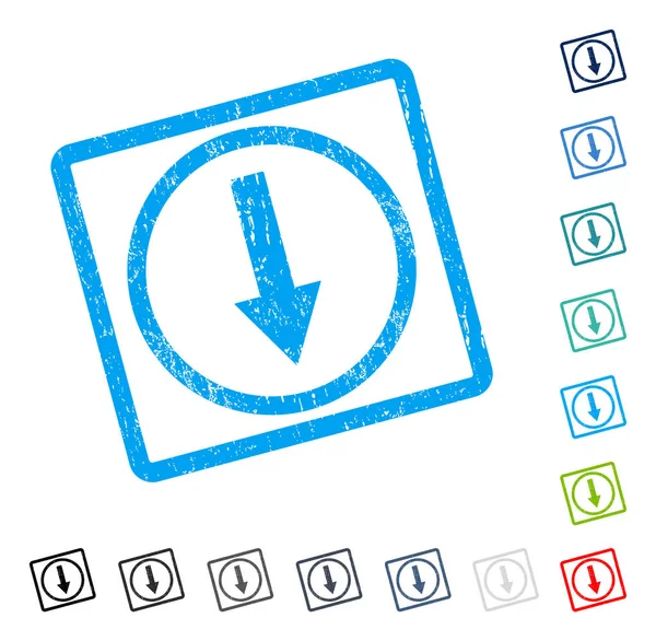 Yuvarlak ok simgesi kauçuk filigran