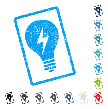 Elektrikli ampul simgesi kauçuk filigran