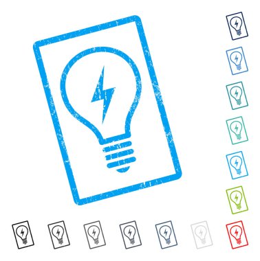 Elektrikli ampul simgesi kauçuk filigran