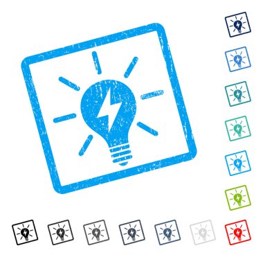 Elektrik ışık ampul simgesi kauçuk filigran