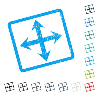 Genişletin okları simge kauçuk filigran