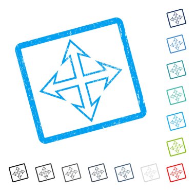 Genişletin okları simge kauçuk filigran