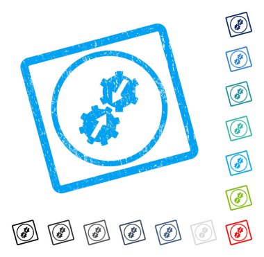 Dişli Tümleştirme simgesi kauçuk filigran