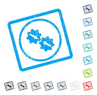 Dişli Tümleştirme simgesi kauçuk filigran