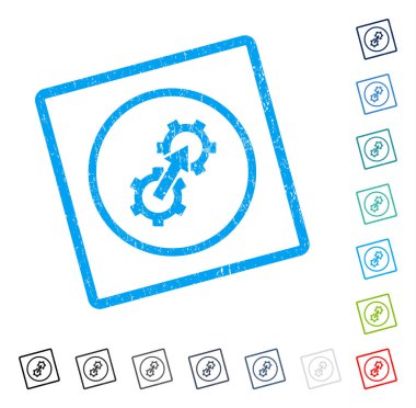 Dişli Tümleştirme simgesi kauçuk filigran