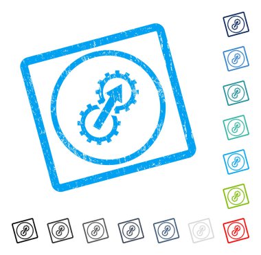 Dişli Tümleştirme simgesi kauçuk filigran