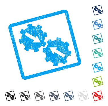 Dişli Tümleştirme simgesi kauçuk filigran