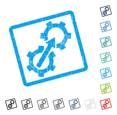 Dişli Tümleştirme simgesi kauçuk filigran