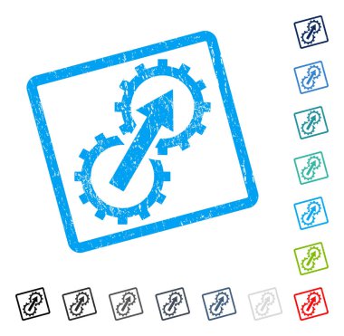 Dişli Tümleştirme simgesi kauçuk filigran