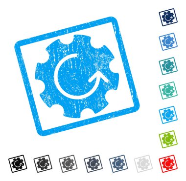 Dişli döndürme simgesi kauçuk filigran