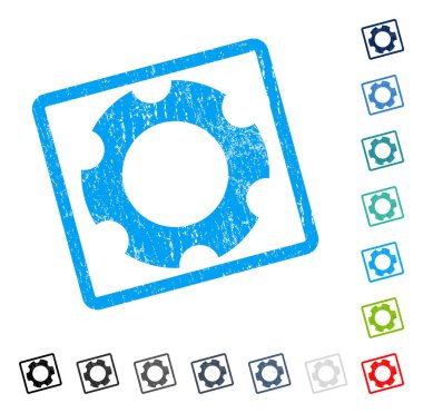 Dişli simgesini kauçuk filigran