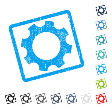 Dişli simgesini kauçuk filigran