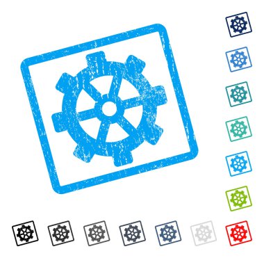 Dişli simgesini kauçuk filigran