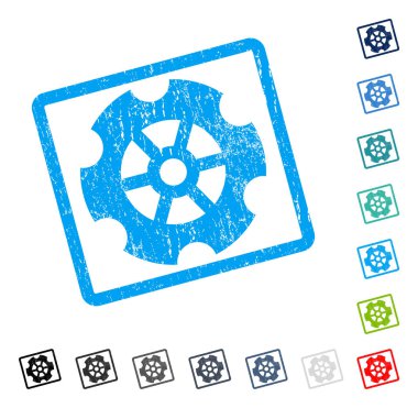 Dişli simgesini kauçuk filigran