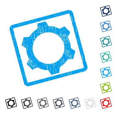 Dişli simgesini kauçuk filigran