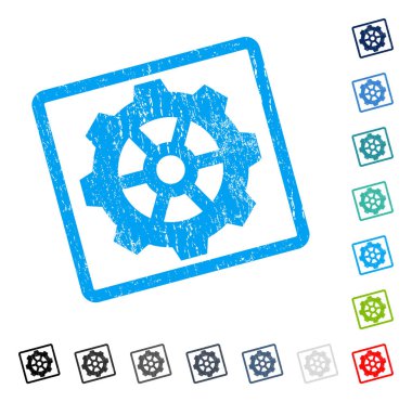 Dişli simgesini kauçuk filigran