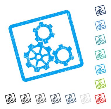 Gears'ı simgesi kauçuk filigran