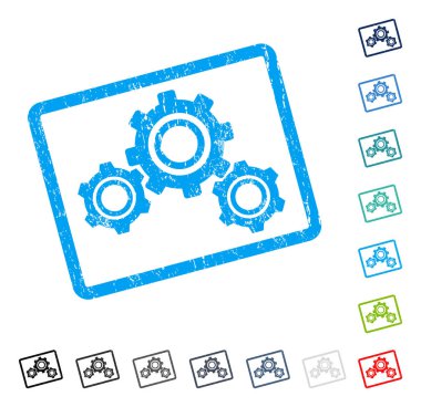 Gears'ı simgesi kauçuk filigran