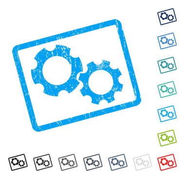 Gears'ı simgesi kauçuk filigran